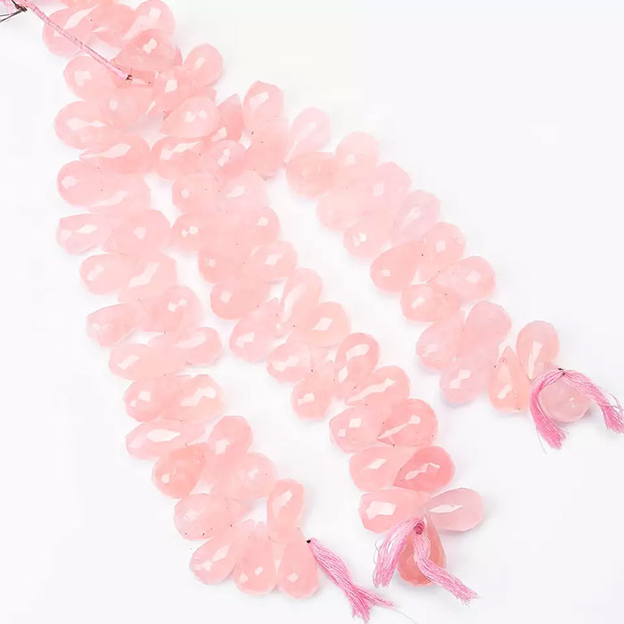 high quality Rose Quartz Faceted Beads Strands for jewellery