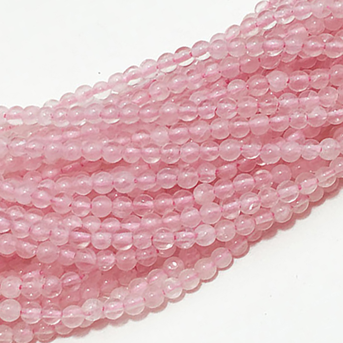 Stunning Rose Quartz Plain Round 2MM To 3MM Beads