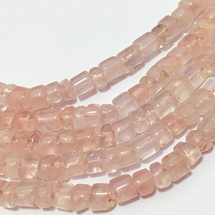 Online Ready Stock Rose Quartz Plain Wheel 5.5MM To 6.5MM Beads