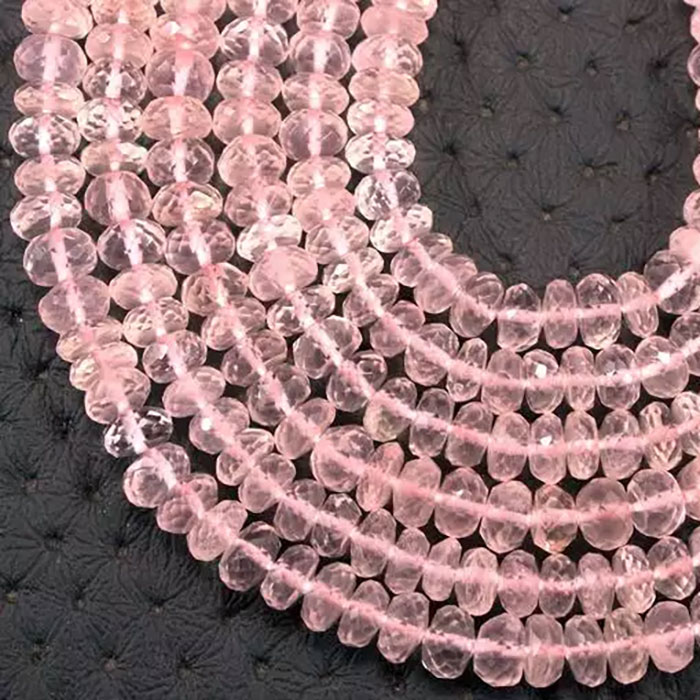 world wide Rose Quartz Faceted Beads Strands exporters
