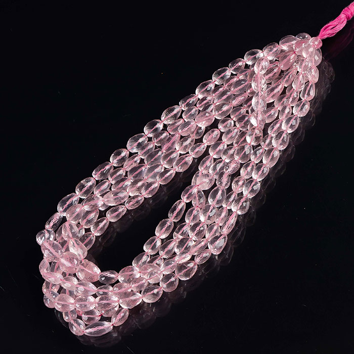 best quality Rose Quartz Faceted Beads Strands manufacturer