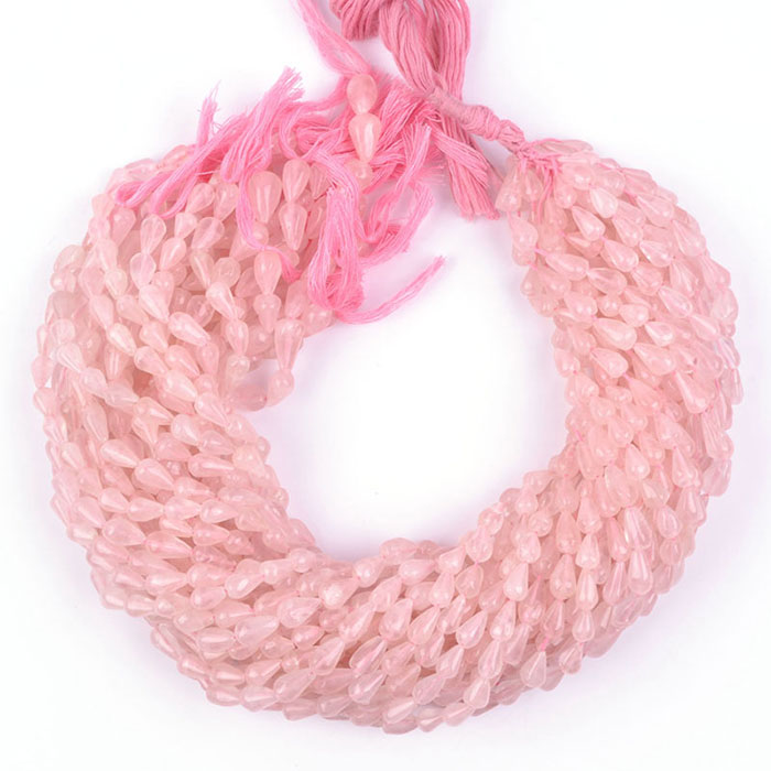 handmade Rose Quartz Plain Beads Strands Huge selections