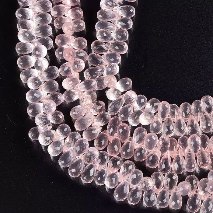 best deals Rose Quartz Faceted Beads Strands suppliers