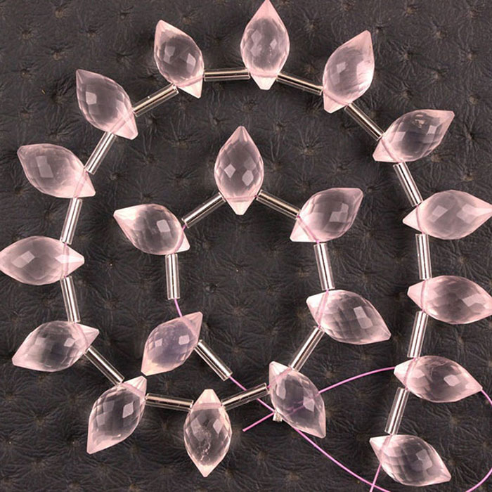 wholesaler of Rose Quartz Faceted Beads Strands for mala