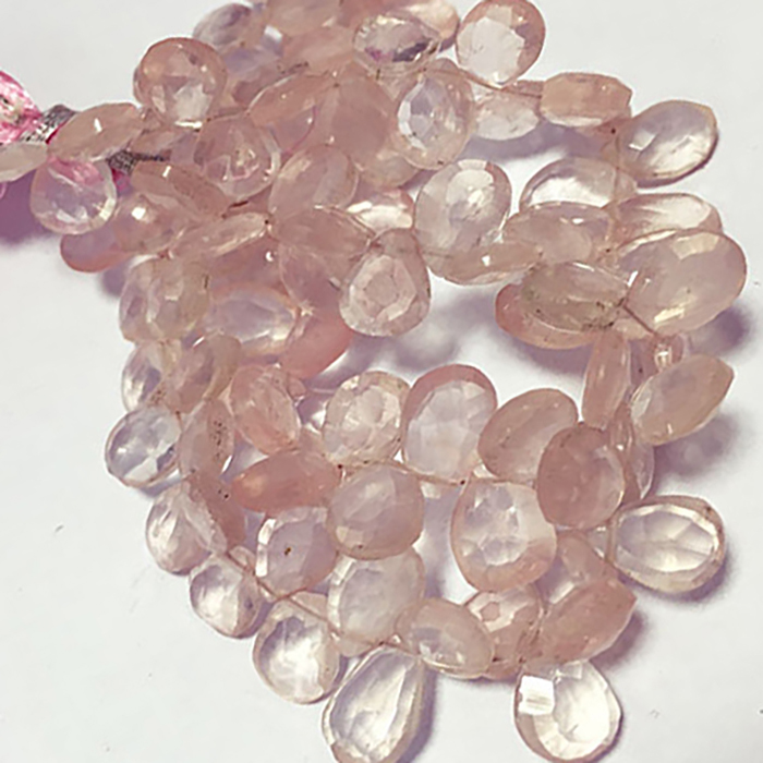 Buy Best Rose Quartz Faceted Pear 7MM To 8MM Beads