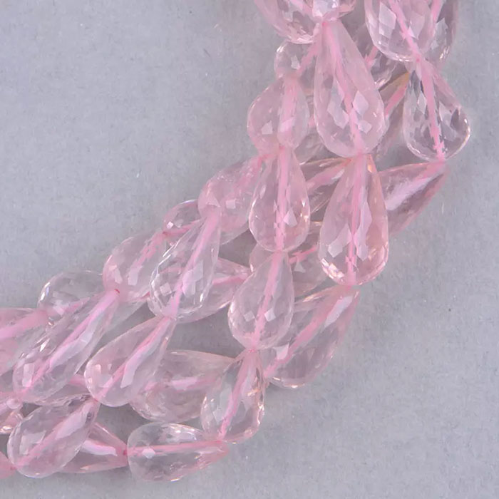 world wide Rose Quartz Faceted Beads Strands exporters