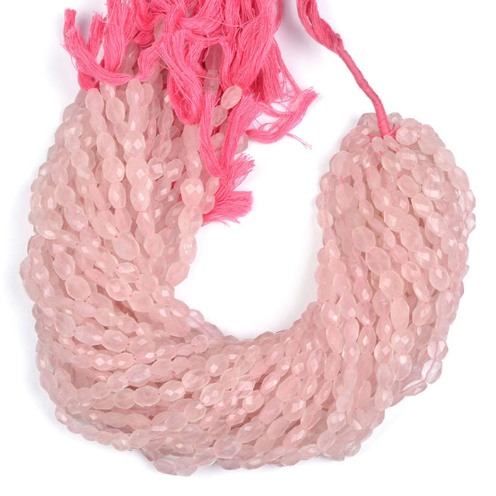 wholesale Rose Quartz Faceted Beads Strands for necklace