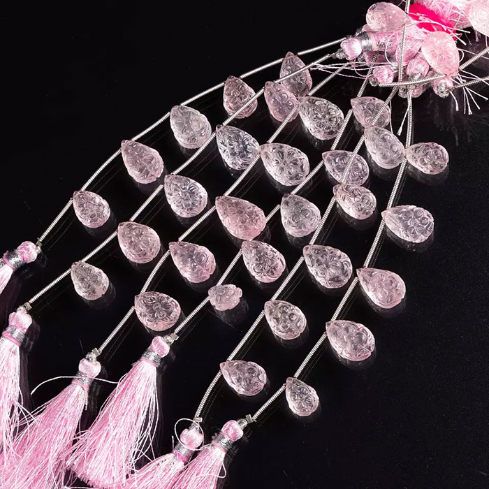 stunning Rose Quartz Plain Beads Strands wholesale price