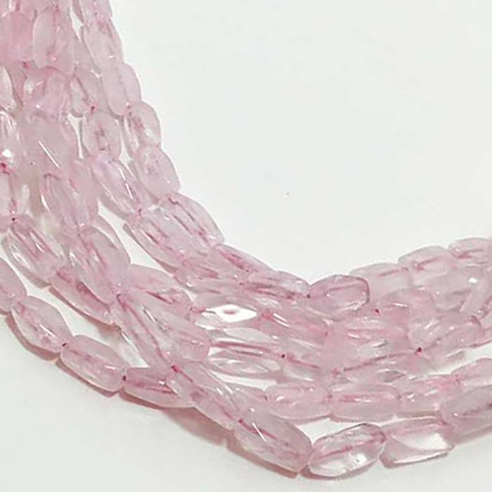 Manufacturer Rose Quartz Faceted Brick 8MM To 10MM Beads