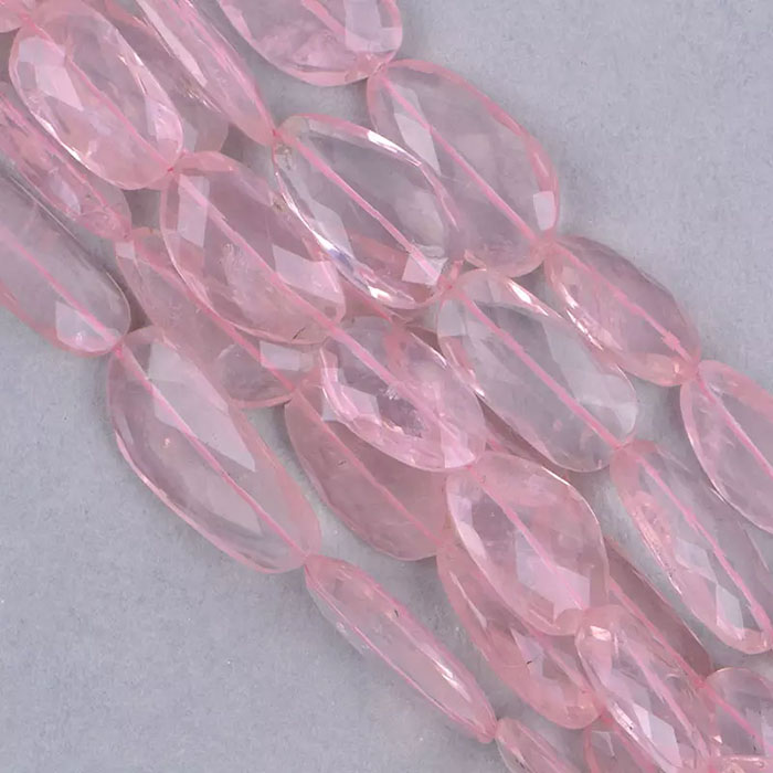 online selection of Rose Quartz Faceted Beads Strands for mala