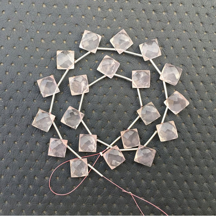 top quality Rose Quartz Faceted Beads Strands wholesaler