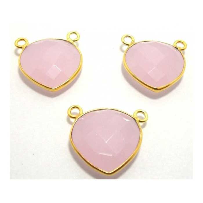 Stunning Gemstone Double Bail Connector Bezel Cut Stone Connecton