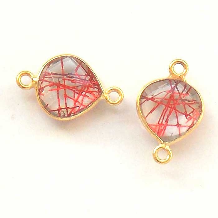 Online Exporter Of Gemstone Single Bail Connector Electroplated Link Connector