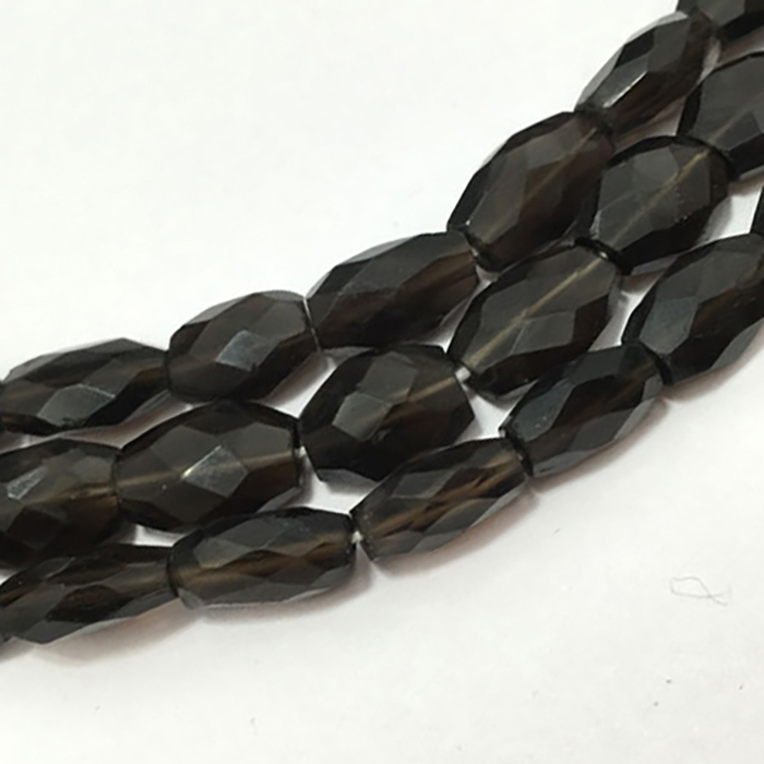 Natural Smoky Quartz Faceted Oval 10mm to 13mm Beads