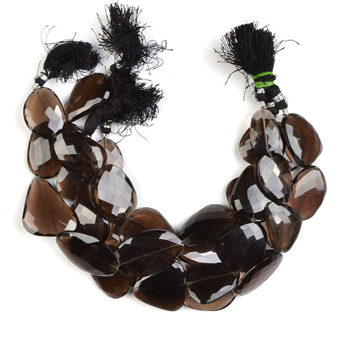 stunning Smoky Quartz Faceted Beads Strands wholesale price