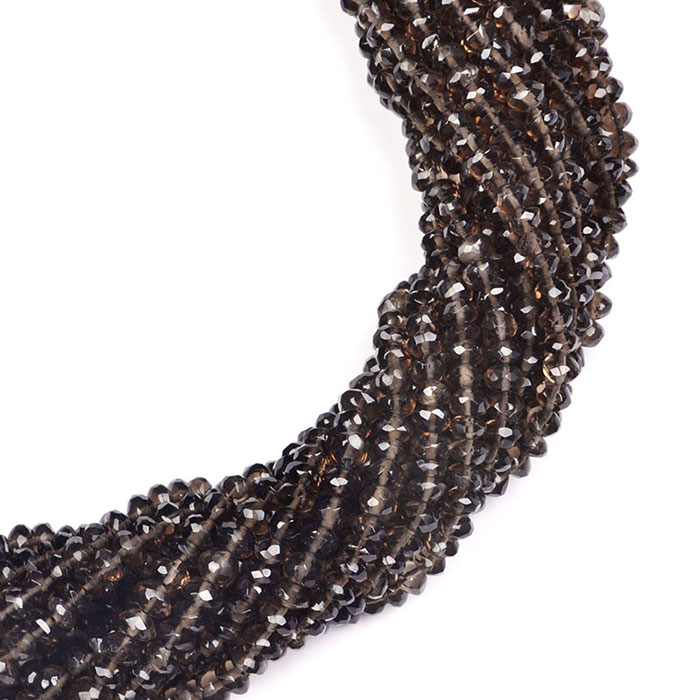 buy online Smoky Quartz Faceted Beads Strands manufacturer