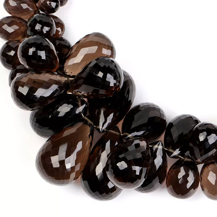 wholesaler of Smoky Quartz Faceted Beads Strands for mala