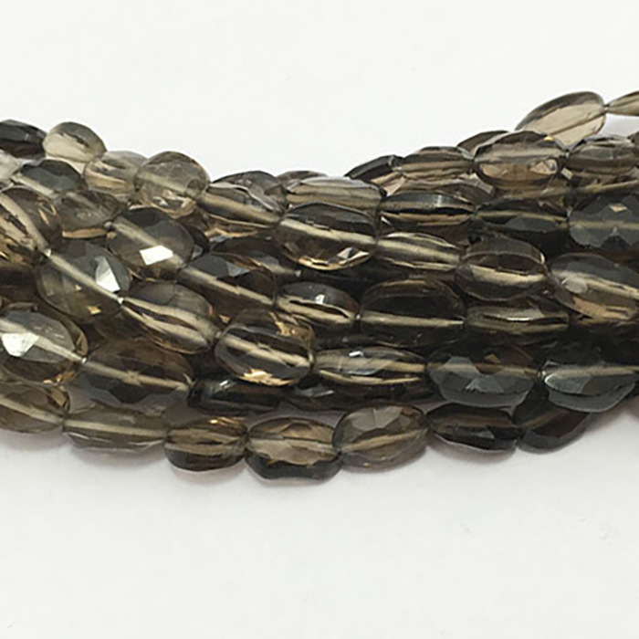 Best Buy Smoky Quartz Faceted Oval 5MM TO 7MM Beads
