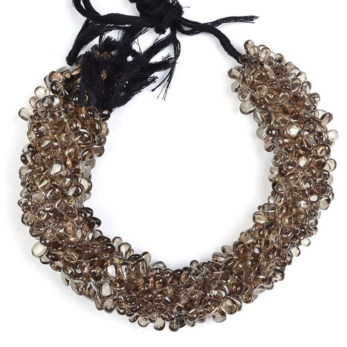 wholesaler of Smoky Quartz Plain Beads Strands for mala