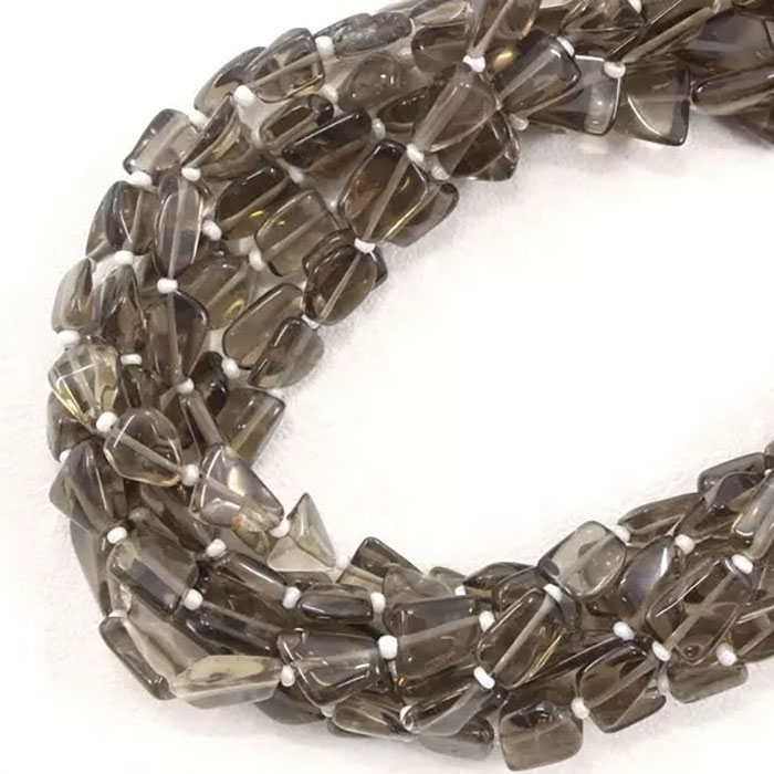 best buy Smoky Quartz Plain Beads Strands for necklace