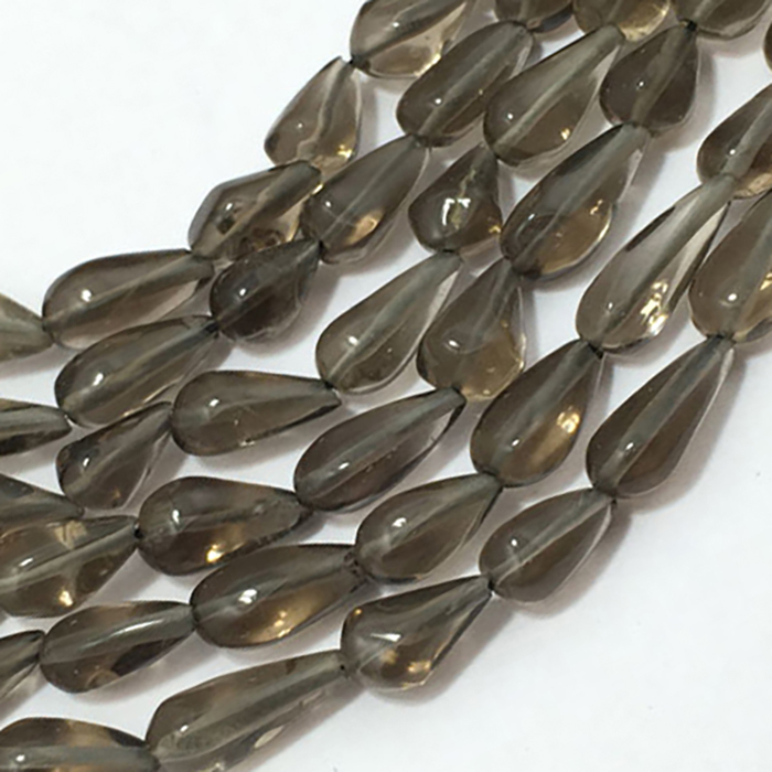 Top Quality Smoky Quartz Plain Top Drill Drops 7mm to 14mm Beads