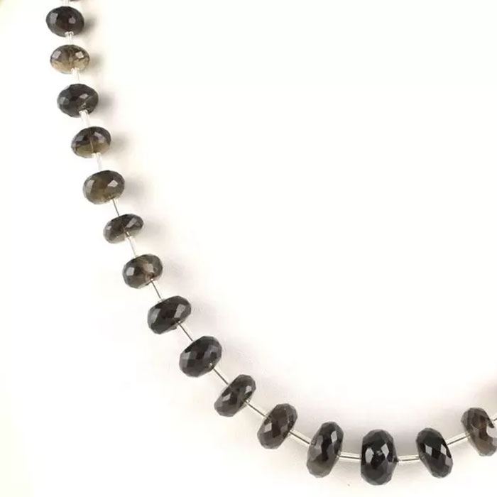 handmade Smoky Quartz Faceted Beads Strands Huge selections