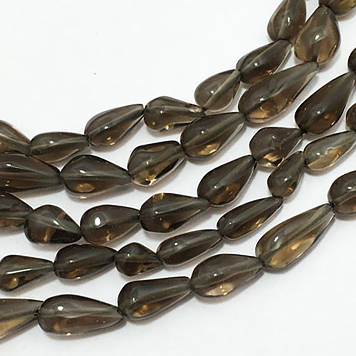 Best Buy Smoky Quartz Plain Top Drill Drops 8mm to 12mm Beads