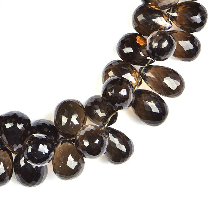 handmade Smoky Quartz Faceted Beads Strands Huge selections