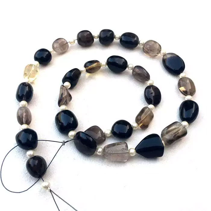 manufacturer of Smoky Quartz Plain Beads Strands for jewellery