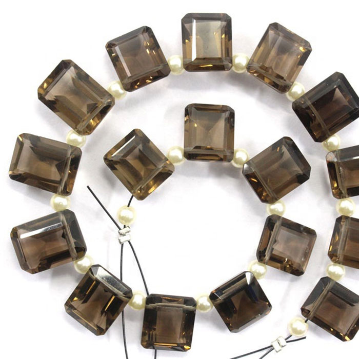 high quality Smoky Quartz Faceted Beads Strands for jewellery