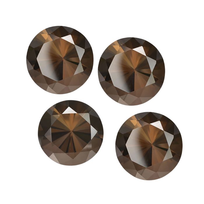 Round Natural Smoky Quartz Loose Gemstone For Jewelry Making