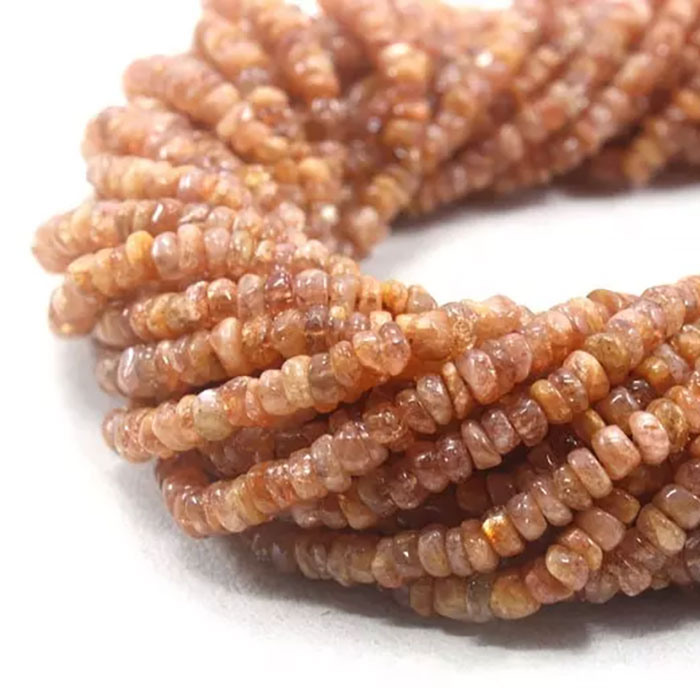exporters of Sunstone Plain Beads Strands for mala making