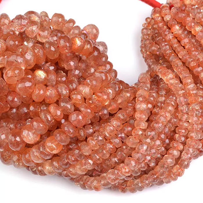 stunning Sunstone Faceted Beads Strands wholesale price