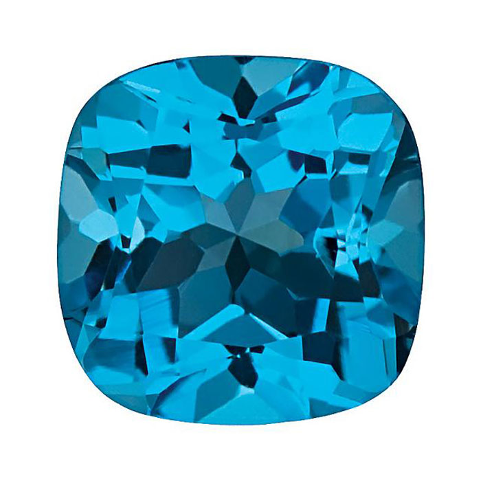 Buy Online Natural Swiss Blue Topaz Cushion Gemstone | Loose Swiss Blue Topaz Gemstones