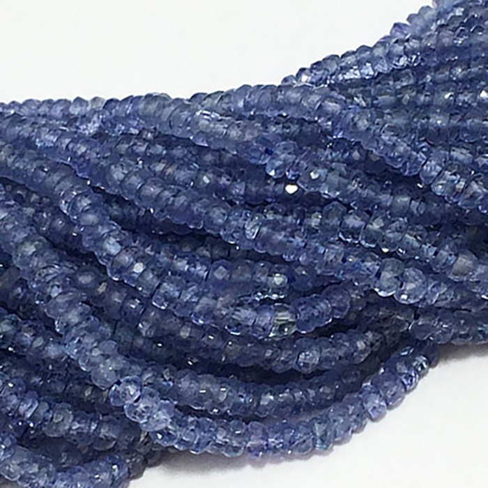 Genuine Tanzanite Faceted Rondell 2.5mm to 3mm Beads