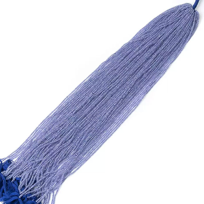 wholesaler of Tanzanite Faceted Beads Strands for mala