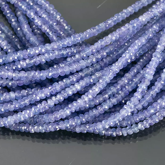 manufacturer of Tanzanite Faceted Beads Strands for jewellery