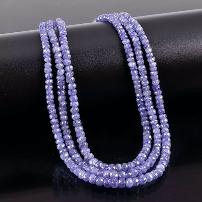 stunning Tanzanite Faceted Beads Strands wholesale price