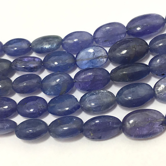 Semi Precious Tanzanite Plain Oval 6mm to 10mm Beads