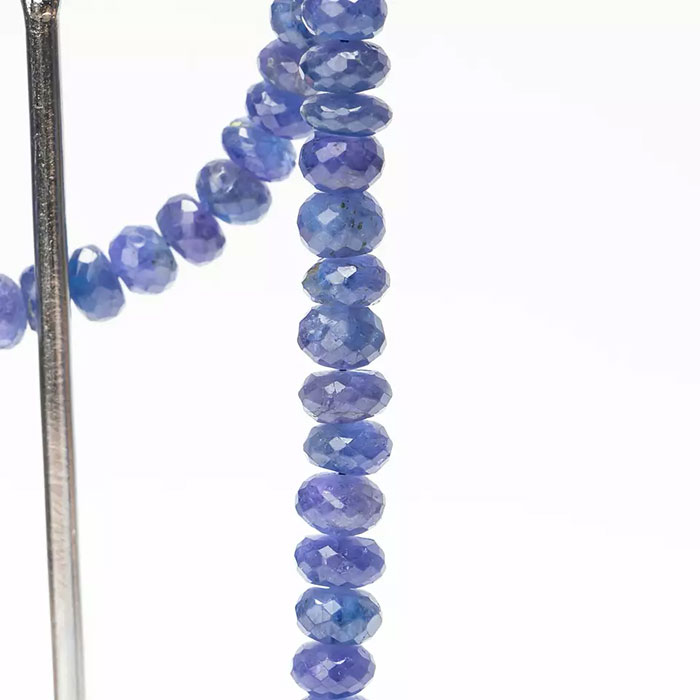 online selection of Tanzanite Faceted Beads Strands for mala