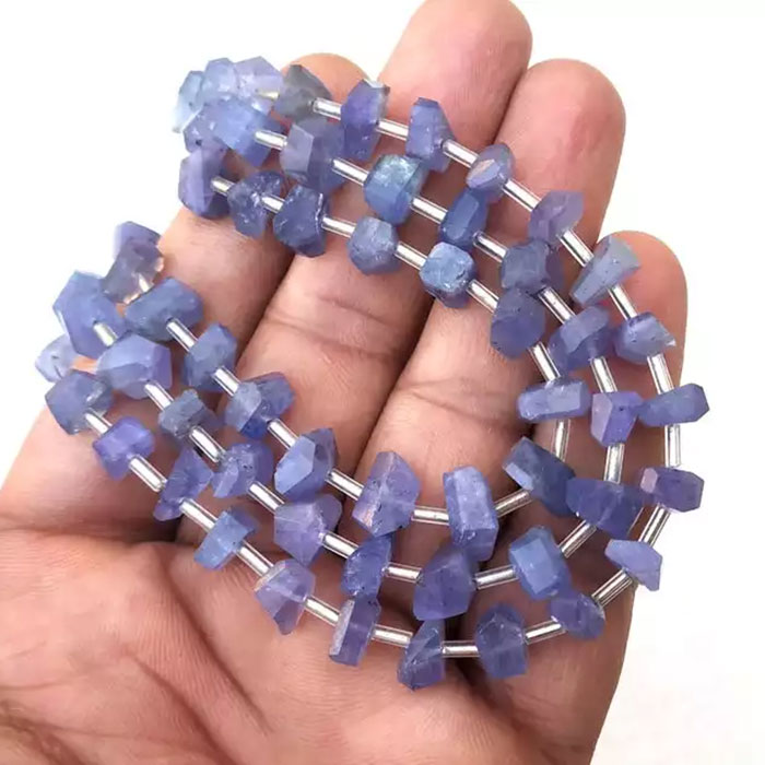 exporters of Tanzanite Faceted Beads Strands for mala making