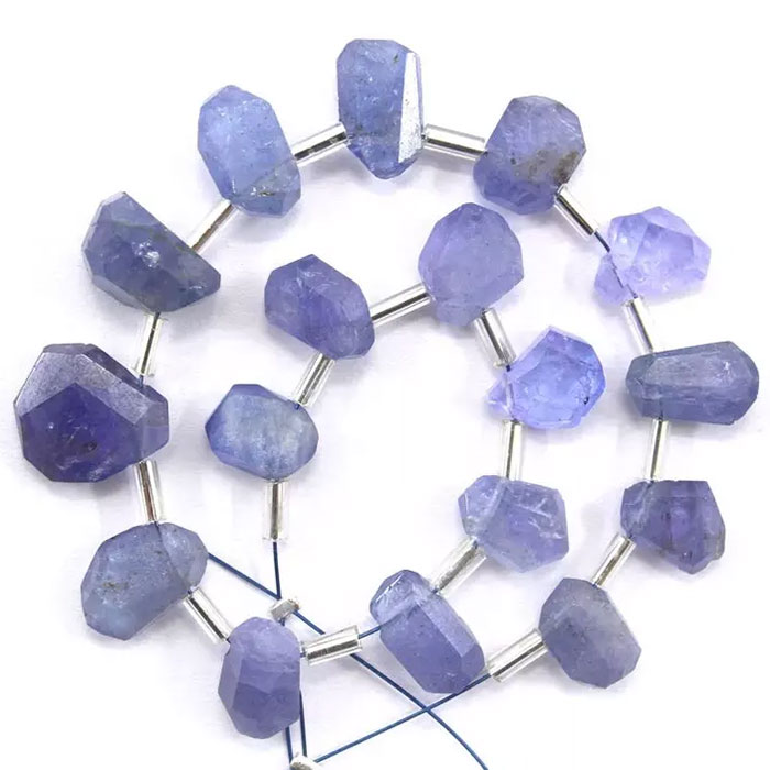 wholesaler of Tanzanite Faceted Beads Strands for mala