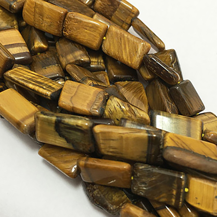 Manufacturer Tiger Eye Plain Chiclet 10mm to 13mm Beads