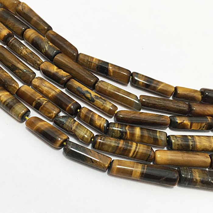 Supplier Tiger Eye Plain Tube 10mm to 16mm Beads