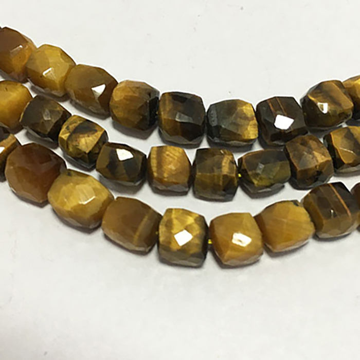 Online Ready Stock Tiger Eye Faceted Box 6mm to 7mm Beads