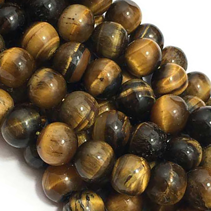 Buy Best Tiger Eye Plain Round 6mm to 9mm Beads