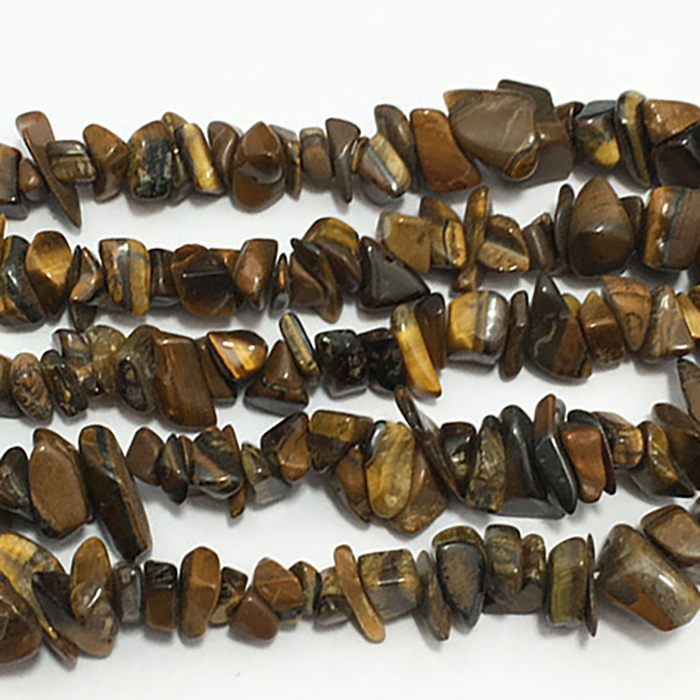 Lose Tiger Eye Uncut Chips Uneven Beads