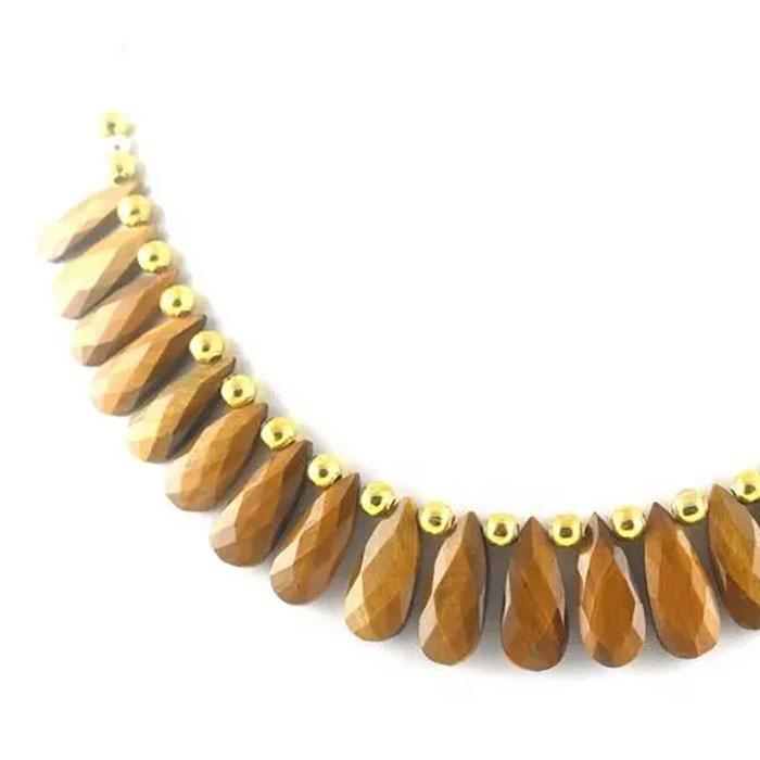 online selection of Tiger's Eye Faceted Beads Starnds for mala