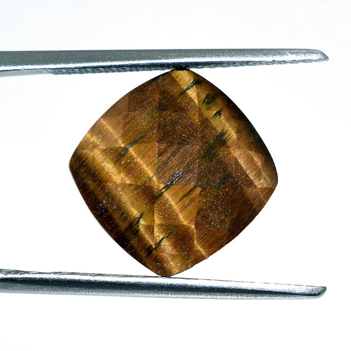 Buy Online Natural Tiger's Eye Cushion Gemstone | Loose Tiger's Eye Gemstones