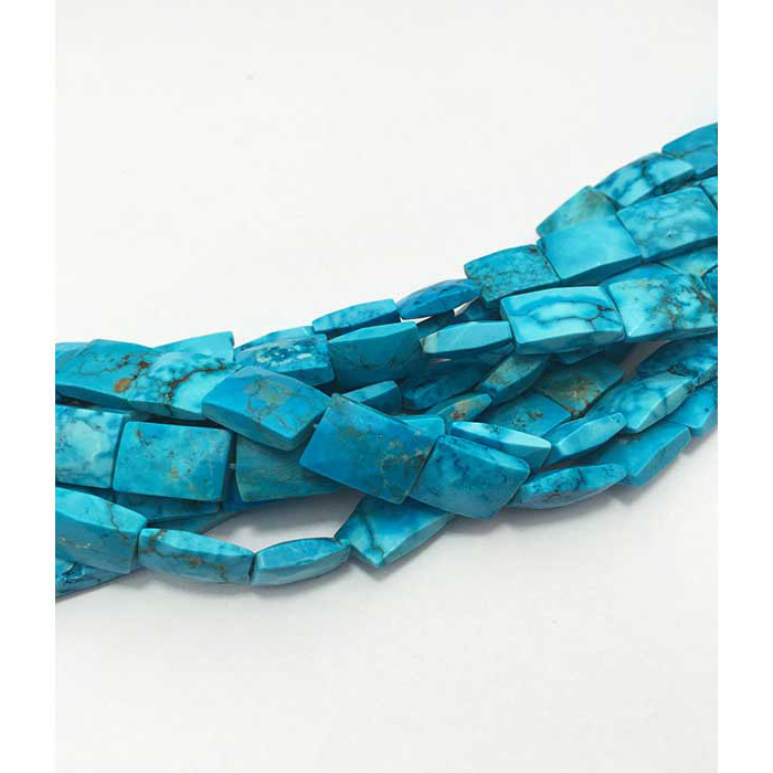 Exporter Turquoise Faceted Chiclet 10MM To 13MM Beads